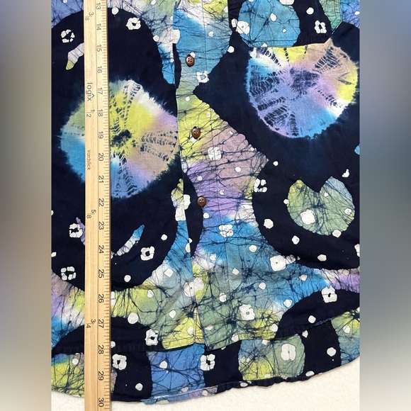 Colours by Alexander Julian Short Sleeve Button Down 17-17.5 Men’s Size XL - Picture 4 of 6